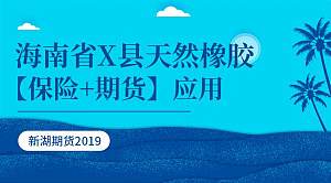 海南省X县天然橡胶“保险+期货”应用_新湖期货2019