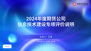 2024年度期货公司信息技术建设专项评价说明