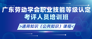 广东劳动学会职业技能等级认定考评人员培训班通用知识培训