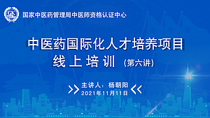 第六讲：中医科技国际化的现状挑战与思考