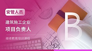 建筑施工企业项目负责人(B类)